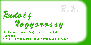 rudolf mogyorossy business card