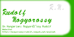 rudolf mogyorossy business card